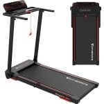 CITYSPORTS WP9 elektrische loopband-opvouwbare loopband voor thuis tot 12 km/u-met LED-display-APP en 360° tablethouder-compact loopkussen voor thuis en op kantoor