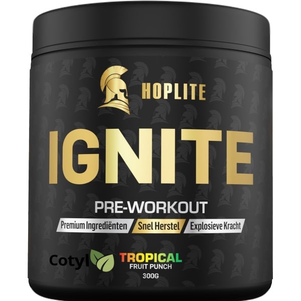 Cotyl Ignite Pre-Workout - Maximale Dosering - Meer Kracht Tijdens Je Workout - Verbeterd Uithoudingsvermogen - Tropical Flavour - 30 Scoops - 300 Gram Preworkout