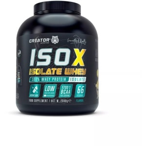 Creator - isox-whey protein isolate - Banana - Proteine poeder - Eiwit shake - Eiwitpoeder - 2.00kg - Whey Protein - Eiwitshakes - Whey Proteine - Protein - Proteine - Proteine Shake - Shake - Fitness - Krachttraining - Gym