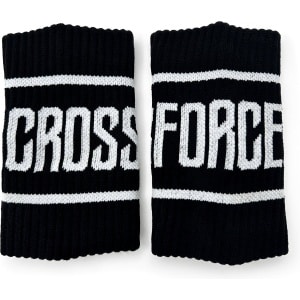 CrossForce 2 Stuks Zweetbanden voor Pols - Polsband - Zweet Wrist Wraps - Unisex Volwassenen - Zwart & Wit - Sport - Fitness - CrossFit