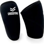 CrossForce 2 stuks Super ComFort Knie Brace voor Crossfit & Sporten - Knee sleeves - knieband - 7mm - Neophreen - Powerlifting - Zwart & Wit - Maat M