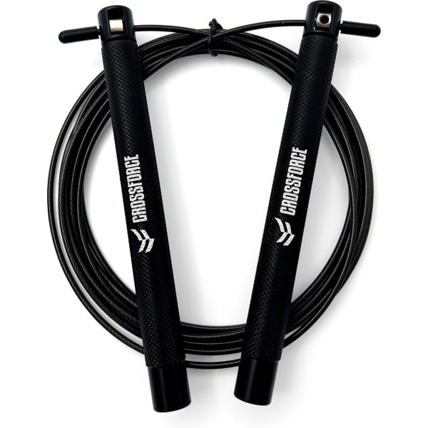 CrossForce Speedrope AirForce 1 - Springtouw - Speedrope - Professioneel Crossfit en fitness springtouw - Zwart - conditie & krachttraining