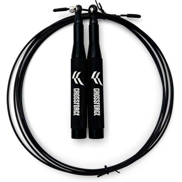 CrossForce Speedrope Lightning || - Springtouw - Speedrope - Professioneel Crossfit en fitness springtouw - Zwart - conditie & krachttraining