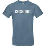 CrossForce Sport T-Shirt Unisex - CrossFit & Fitness - Sportkleding Unisex - Fitnesskleding - Gymkleding - Sportwear - Blauw & Wit - MAAT XXL