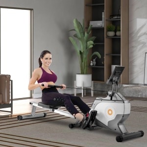 Currentgoodz - Roeimachine - Roeiapparaat - Inklapbaar - 8 Spanning Niveaus - LED Indicator - Roeitrainer Fitness