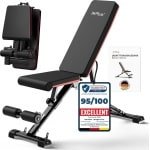 DH FitLife Halterbank, inklapbaar, verstelbaar, schuine bank & platte bank voor bankdrukken, rugtrainer en buiktrainer, trainingsbank, fitnessbank, multifunctioneel voor fitness en krachttraining