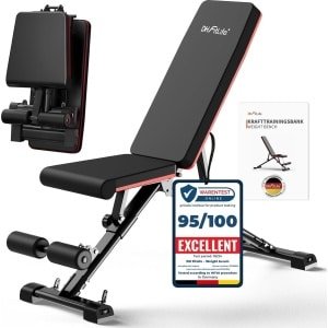 DH FitLife Halterbank, inklapbaar, verstelbaar, schuine bank & platte bank voor bankdrukken, rugtrainer en buiktrainer, trainingsbank, fitnessbank, multifunctioneel voor fitness en krachttraining