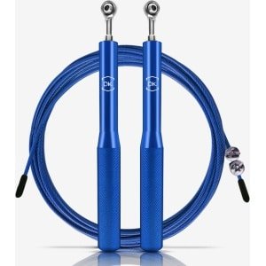 DK.® Professioneel Sport Springtouw - Crossfit Speedrope - Jump Rope - voor Volwassenen en Kinderen - Verstelbaar - Blauw
