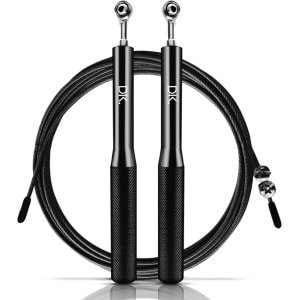 DK.® Professioneel Sport Springtouw - Crossfit Speedrope - Jump Rope - voor Volwassenen en Kinderen - Zwart