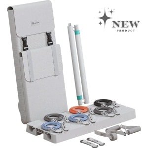 Dastium Sports Pilates Board - Resistance Bands - Weerstandsbanden - Squat Bord - Stang - Pilates Board - Fitness Board - Weerstandsbanden voor Krachttraining - Thuis Workout - Handvaten - Enkelbanden - Fitness Elastiek - Fitness