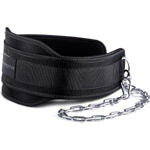Dip riem met ketting en karabijnhaken voor bodybuilding krachttraining - gewicht riem voor gewichtheffen nek trainer