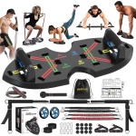 Draagbaar Push-Up Bord voor Krachttraining met Weerstandsbanden en Fitnessaccessoires