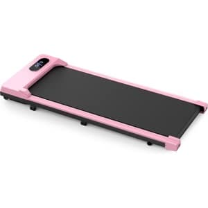 Draagbare loopband - BIGZZIA Elektrische loopband - Wandelpad 1-8 km/u,2.5HP - Met afstandsbediening en LCD-scherm - Roze
