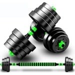 Dumbbells - Verstelbare dumbbell set 10kg (5kg*2) - 1 paar - Halterset voor mannen en vrouwen - Krachttraining thuis fitness - Lange halters - Home gym training