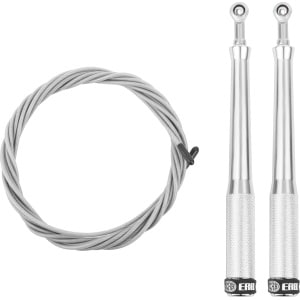 ERB® Professioneel Crossfit & Fitness Springtouw - Speedrope - Jump Rope - Verstelbaar - Volwassenen & Kinderen - Zilver
