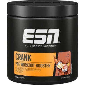 ESN Crank, Cola, 450 g, pre-workout booster met citrulline voor je perfecte trainingsbeleving, Zuiver plantaardige grondstoffen, voor 100% vegan