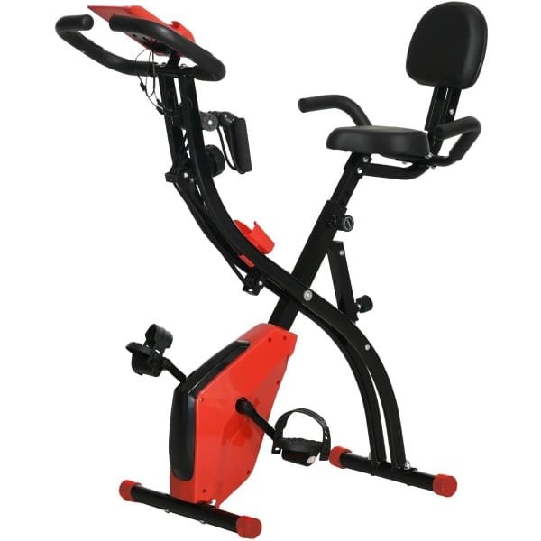 Eliptical Bike - Indoorfietsen - Hometrainers - Fitness Fiets - Indoor Cycle - Indoorfiets - Kunststof ABS staal - Opvouwbare Hometrainer - 105x48x118 cm - Rood