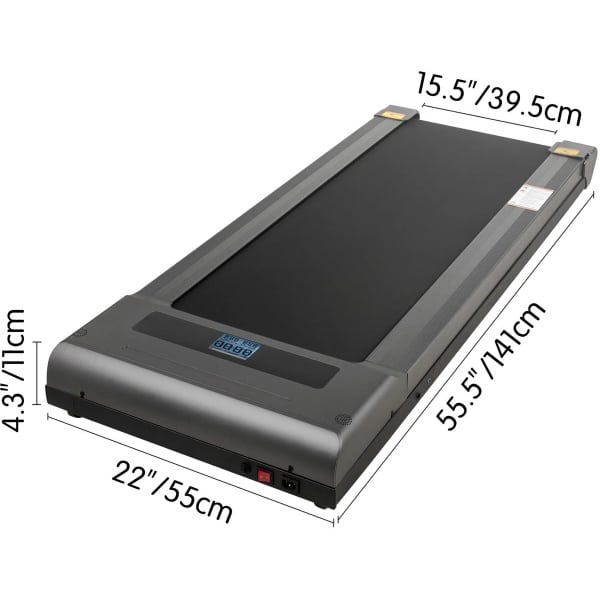 Emora Loopband Elektrisch - Loopband Bureau - Loopband Inklapbaar - 6km/h/Afstandsbediening/Calorie Tracker - 140x56x11cm -