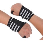 Endless rekbaar polsbandje met duimlus Kleur: Zwart Materiaal: Nylon en Polyester | Voor Gewichtheffen, Powerliften, Bodybuilding, Krachttraining & Crossfit | Maat: Vrij | Voor mannen en vrouwen