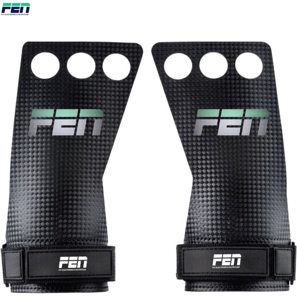 FEN CrossFit Carbon Grips - Geschikt voor CrossFit - Fitness - Gymnastics & Turnen - Zwart - Maat S - Handbeschermers