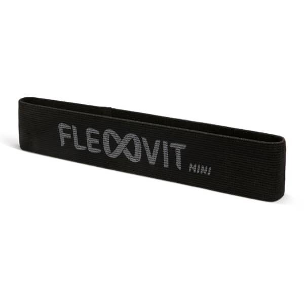 FLEXVIT Mini Band Zwart Extra Sterk | Weerstandsbundel voor Krachttraining, Revalidatie & Fysiotherapie | 6 Weerstandsniveaus | Geschikt voor Thuisfitness en Sport