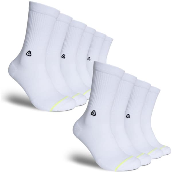 FLINCK Pro Sportsokken Essentials (5-Pack) Wit - Maat 39-41 - Superieure Kwaliteit - Unisex - Naadloos Ontwerp voor Crossfit, Hardlopen, Fitness, Fietsen en meer