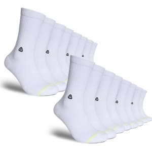 FLINCK Pro Sportsokken Essentials (8-Pack) Wit - Maat 42-44 - Superieure Kwaliteit - Unisex - Naadloos Ontwerp voor Crossfit, Hardlopen, Fitness, Fietsen en meer