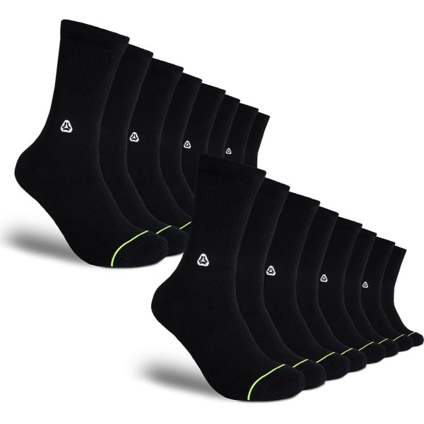 FLINCK Pro Sportsokken Essentials (8-Pack) Zwart - Maat 39-41 - Superieure Kwaliteit - Unisex - Naadloos Ontwerp voor Crossfit, Hardlopen, Fitness, Fietsen en meer