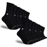 FLINCK Pro Sportsokken Essentials (8-Pack) Zwart - Maat 42-44 - Superieure Kwaliteit - Unisex - Naadloos Ontwerp voor Crossfit, Hardlopen, Fitness, Fietsen en meer