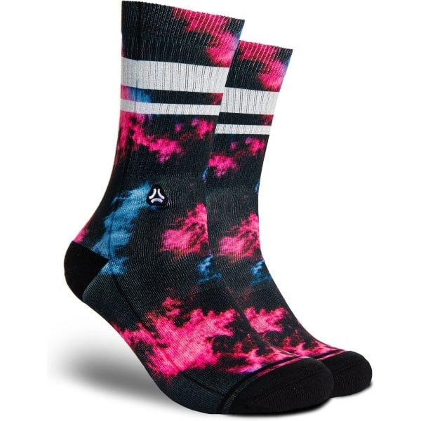 FLINCK Sportsokken - Dark Matter Pink - Maat 36-38 - Unisex - Heren Sokken - Dames Sokken - Naadloze sokken - Crossfit Sokken - Hardloop Sokken - Fitness Sokken - Fietssokken