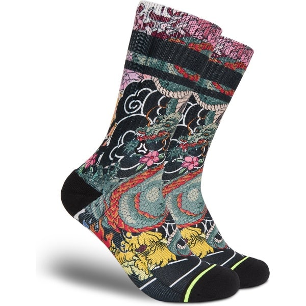 FLINCK Sportsokken - Irezumi Tattoo - Maat 36-38 - Unisex - Heren Sokken - Dames Sokken - Naadloze sokken - Crossfit Sokken - Hardloop Sokken - Fitness Sokken - Fietssokken