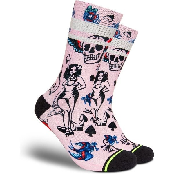 FLINCK Sportsokken - Jokers Ink - Maat 39-41 - Unisex - Heren Sokken - Dames Sokken - Naadloze sokken - Crossfit Sokken - Hardloop Sokken - Fitness Sokken - Fietssokken