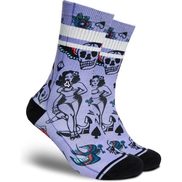 FLINCK Sportsokken - Purple Joker - Maat 45-48 - Unisex - Heren Sokken - Dames Sokken - Naadloze sokken - Crossfit Sokken - Hardloop Sokken - Fitness Sokken - Fietssokken