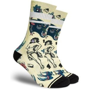 FLINCK Sportsokken - Yellow Gambler - Maat 36-38 - Unisex - Heren Sokken - Dames Sokken - Naadloze sokken - Crossfit Sokken - Hardloop Sokken - Fitness Sokken - Fietssokken