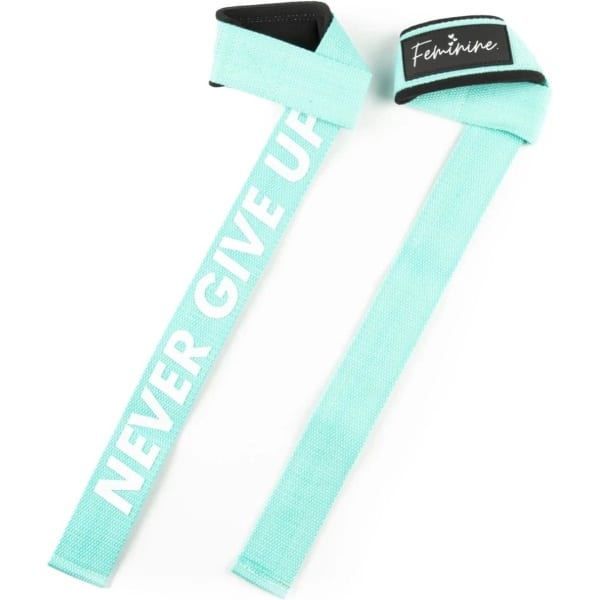 Feminine Lifting Straps - Lifting Hooks - Deadlift Straps - Lift Straps - Lifting Grips - Fitness, Crossfit & Krachttraining - 2 Stuks - Muntblauw