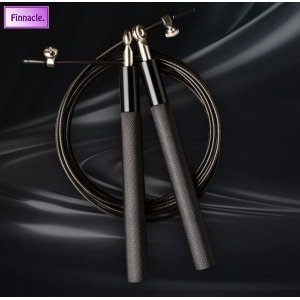 Finnacle - Springtouw - Jump rope - Crossfit - Hoge Snelheid - Duurzaam Staal Slijtvast ontwerp - Zwart