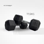 FitFirst® Hex Dumbell 17,5KG | Stabiel en Stevig | Betrouwbaar | Voor Krachttraining | Fitness | Thuis Fitness | Sportschool Dumbells