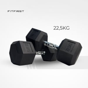FitFirst® Hex Dumbell 22,5KG | Stabiel en Stevig | Betrouwbaar | Voor Krachttraining | Fitness | Thuis Fitness | Sportschool Dumbells