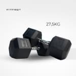 FitFirst® Hex Dumbell 27,5KG | Stabiel en Stevig | Betrouwbaar | Voor Krachttraining | Fitness | Thuis Fitness | Sportschool Dumbells