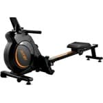 Fitby Roeitrainer - Roeimachine opvouwbaar - Roeitrainer met verstelbare weerstand - Fitness roeitrainer - 16 Weerstandniveaus - LCD monitor - Weergave in Miles - Zwart