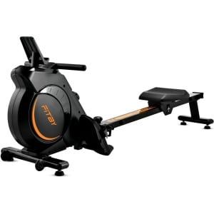 Fitby Roeitrainer - Roeimachine opvouwbaar - Roeitrainer met verstelbare weerstand - Fitness roeitrainer - 16 Weerstandniveaus - LCD monitor - Weergave in Miles - Zwart