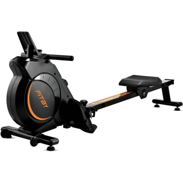 Fitby Roeitrainer - Roeimachine opvouwbaar - Roeitrainer met verstelbare weerstand - Fitness roeitrainer - 16 Weerstandniveaus - LCD monitor - Weergave in Miles - Zwart