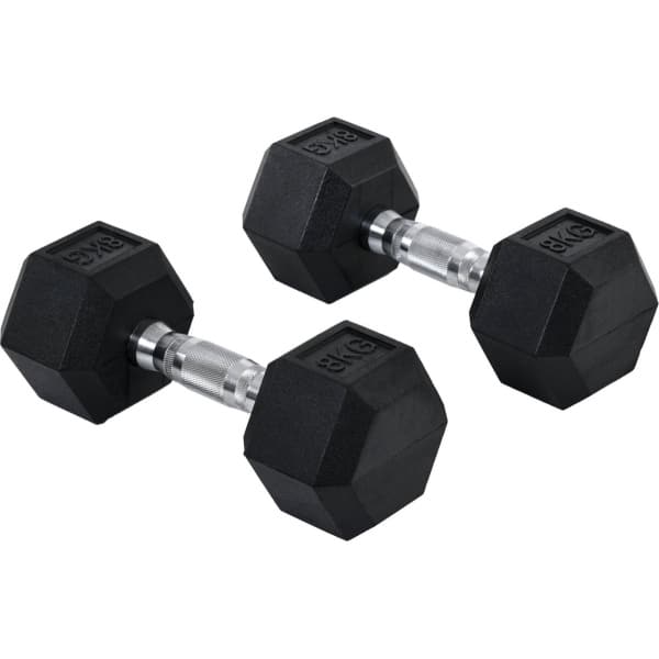 Fitgoodz - Dumbbells - Hexa dumbbell - Set 2x 8 Kg - Hex Dumbbel - Krachttraining - Crossfit