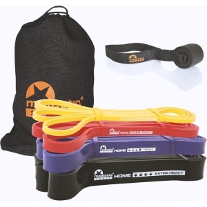 Fitness Bands Set - 100% Latex, 4 Weerstanden voor Krachttraining, Pull-Up en Meer