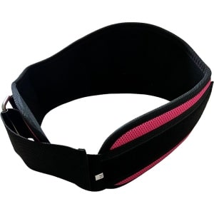 Fitnessriem Lifting Belt Nylon - Roze - Medium - Comfortabele riem voor optimale ondersteuning bij squats, deadlifts en krachttraining. Helpt de core te stabiliseren en beschermt de rug bij zware oefeningen. Ademend