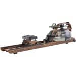 Fluid Rower Viking 3 XL Roeitrainer - Roeimachine met 10 weerstanden - Hartslagmeter - Waterweerstand - Roeiapparaat voor thuis - Kleur: walnoot