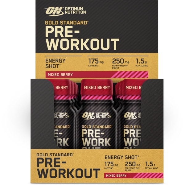 Gold Standard Pre-Workout Shot (12x60ml) Mixed Berry