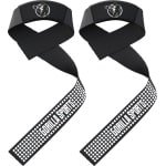 Gorilla Sports Lifting Straps - Set van 2 - Antislip Siliconen Grip - Zacht Gevoerd - Voor Krachttraining, Deadlifts & Pull-ups - Zwart