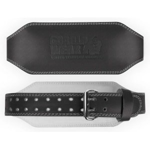 Gorilla Wear 6 Inch Leren Sportriem - Halterriem - Mannen - Krachttraining - Zwart - S/M