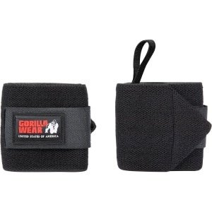 Gorilla Wear Basic Wrist Wraps - Zwart / Rood - Fitness Handschoenen - Krachttraining - Crossfit Handschoenen - Polsbrace